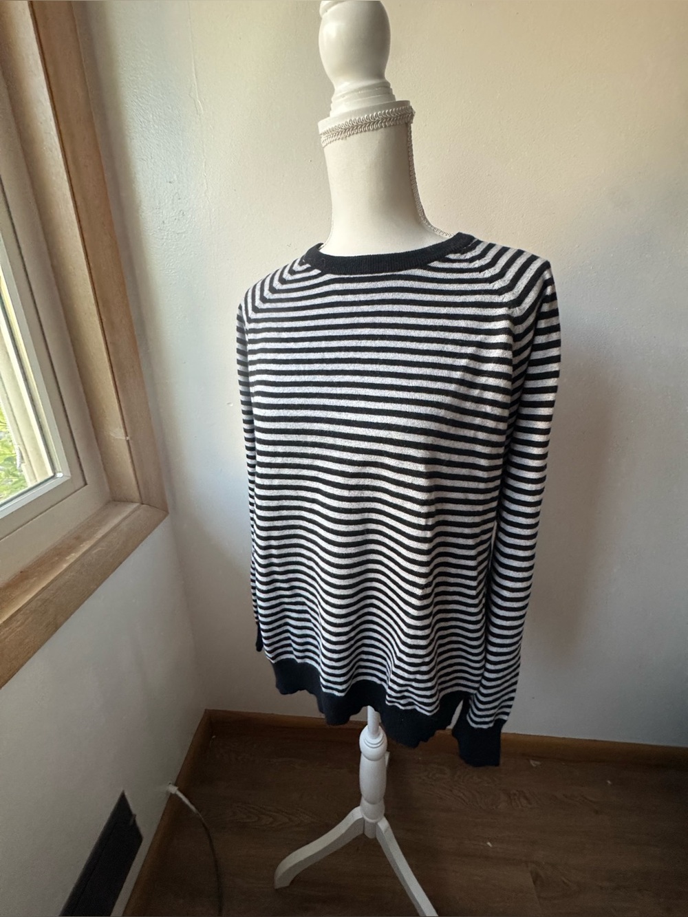 Old Navy Striped Cotton Cashmere Sweater — Size L